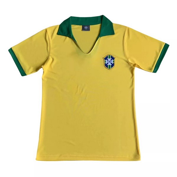 Authentic Camiseta Brasil 1ª Retro 1957 Amarillo
